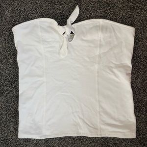Strapless white express top